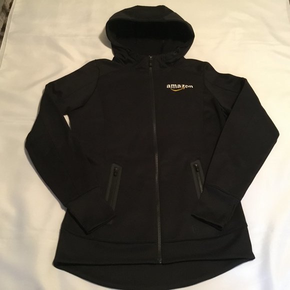 Amazon Woman's Uniform Hoodie New Era Black Size Medium NWOT - Picture 1 of 8